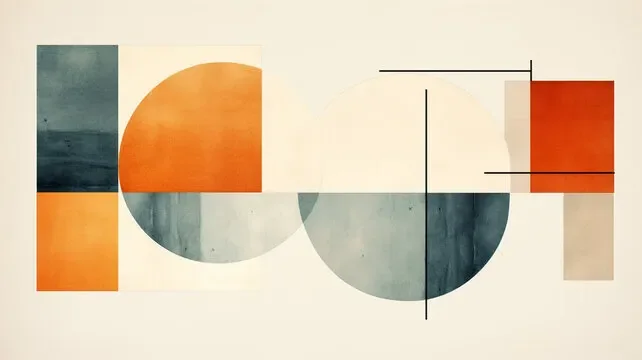Bauhaus-style abstract composition