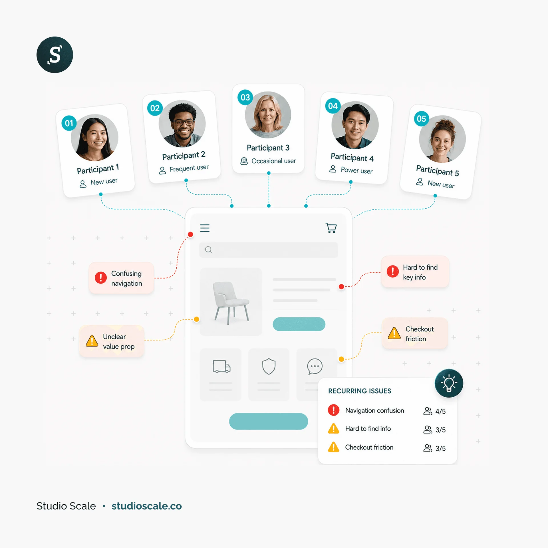 Customer journey interface designed by Studio Scale