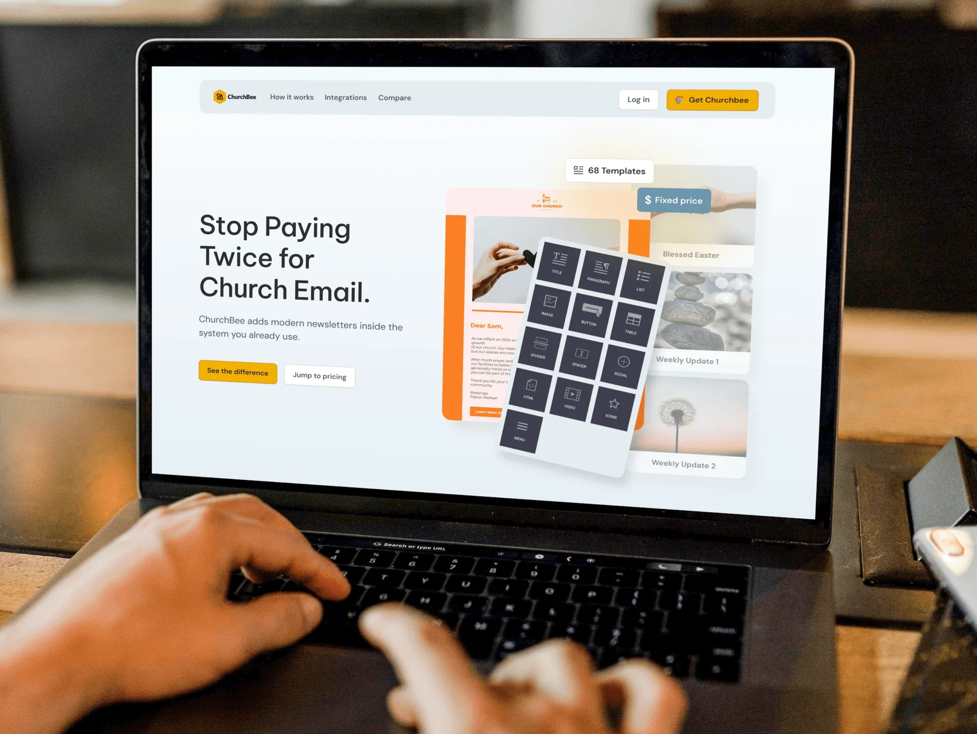 Church newsletter tool browser extension and website for church newsletters